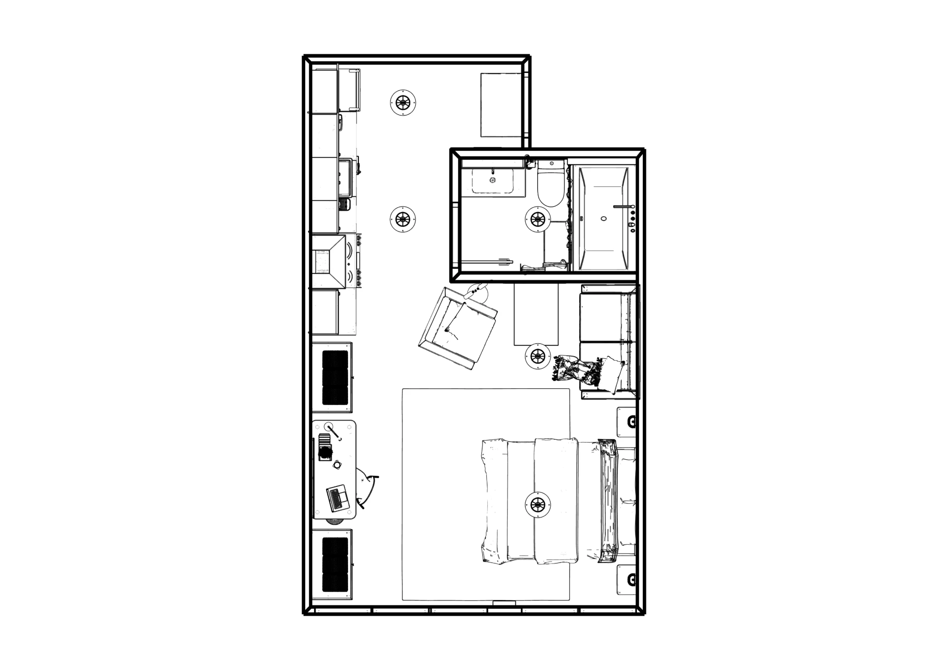 Top view site plan